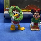 Vintage Applause Disney Holiday Christmas Figurines Mickey Minnie Donald Duck 