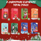 Christmas Treat Bags - 24pcs Christmas Paper Treat Bags  Premium Xmas Candy Bags