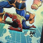 Jim Starlin Thanos Art Print Poster Signed Tony Fleecs Spider-man Thing Marvel