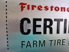Firestone Certified Farm Tire Dealer Metal Sign 23 5  X 11 