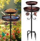 Upgraded Bird Bath For Outside  42in Freestanding Birdbaths Feeder For Outdoors 