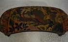 Lf65097  Kidney Shape Newly Upholstered Tapestry Vintage Bench
