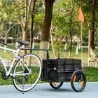 Aosom Bike Trailer Wagon With Removable Storage Box  Steel Bottom