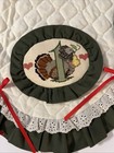 Rare  Vintage Handmade Cross Stitch Christmas Tree Skirt     12 Days Of Christmas   