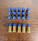 Weighted Dummy Rds 9mm Luger Snap Caps Set Of 20  brass blue  Real 115gn Weight