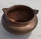 Vintage Antique Small Hammered Copper Pot Cauldron With Handle 4  Tall X 6  Wide