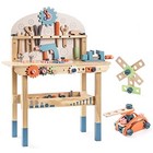  Kids Tool Bench Set- Large Wooden Work Bench Construction Toys  Workshop 