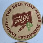 Schlitz Beer Coaster Set Of 4 Schlitz Brewing Company Milwaukee Wisconsin 1960s