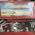 1929 A c  Gilbert Erector Set- No  8 Blimp zeppelin W  Manual Wood Box