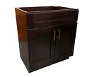 Espresso Shaker Single Sink Bathroom Vanity Base Cabinet 36  Wide X 21  Deep   
