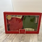 Lenox Holiday Red green Mitten Party Plates Set Of 2 Nib