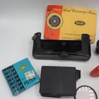 Lot Of Assorted Camera Filters Caps Flashes Manuals Parts Etc 
