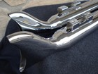 New 33  Chrome Fishtail Exhaust Slip On Mufflers Harley Touring Bagger 1995-2016