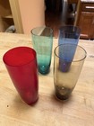Rare Vintage Gucci Highball Barware Cocktail Bar Glasses Set Of 4 Multi Color 