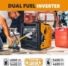 Pulsar 6000-w Portable Dual Fuel Gas Inverter Generator  Remote Start  Co Sensor