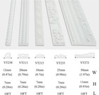 Flexible White Pvc Wall Molding Trim Self-adhesive  0 47in 0 28in  10ft Yt258