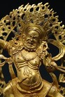 12  Old Antique Tibetan Buddhism Temple Bronze 24k Gilt Mahakala Buddha Statue