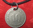 Vintage Authentic German Germany Antique Eagle Coin Pendant Charm Necklace