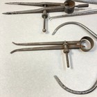 Vintage Caliper Lot 4 Pc Inside Outside Spring Joint W  1 Starrett Divider