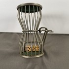 Vintage 5    H Wire Cage Spinning Shaker Dice Hourglass Chuck-a-luck Gamble Casino