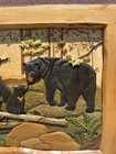 Carved Wood Intarsia Bear Family Wall Art
