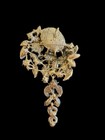 Elegant Flower Cluster Long Pendant Brooch Pin  Multi-color Rhinestone Crystal