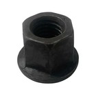 2 Pc Thread Flange Nut 1 2  -13  Steel Hex Threading Black Oxide Finish