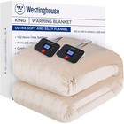 King Size Electric Heated Blanket W  Dual Control   Timer Soft Flannel Warmth Us
