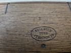 Antique 1889 Folding Oak Puzzle Sewing Machine Accessory Box With Attachments
