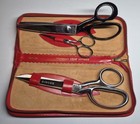  case Damage  Read Description  Vintage Singer Sewing Scissors  214 307 617 case