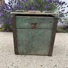 Antique  vintage Dairy Wooden Milk Delivery Box  green