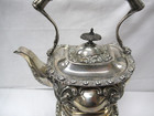 1903 English Sterling William Aitken Birmingham Repousse Teapot Hot Water Kettle