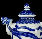 Xuande Signed Old Chinese Blue   White Porcelain Teapot W dragon N1135