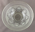Vintage Clear Glass Pineapple Fan Diamond Pattern Small Serving Bowl 5 5 8 
