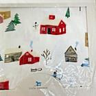 Little Unicorn Deluxe Muslin Quilt Baby Blanket  new    Winter Village  Cabin  