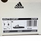 Adidas Adilette Comfort Men s 7 Women s 8 Black White Slide Sandals Gz5891