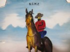 Vintage Royal Canadian Mounted Police R c m p  Hand Decorated Trinket Dish