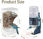 No Mess Bird Feeder Water Dispenser Set  Automatic Parrot Feeder For Cage Transp