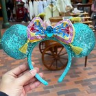 Disney Parks Aladdin Princess Jasmine Magic Carpet Bow Minnie Ears Headband Nwt
