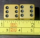 Vintage Bakelite Dice Butterscotch Set Of 2 Fast Shipping Collector Item        