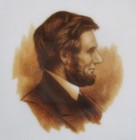Vintage Souvenir Syracuse China Dish Abe Lincoln National Bank Trust New York