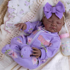 Black Reborn Baby Dolls - 20 Inch Biracial Reborn Girl Doll With Soft Weighted C