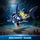 Mechanical Shark Building Block Set With Light 687pcs Movable Ocean Sea Animals