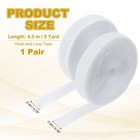 Sew On Hook And Loop Tape  3 4 Inch Nylon Fastener Strips 5 Yards  white 