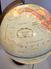 Replogle Light Up Globe 12  World Classic Series Wooden Base Raised Vtg Style