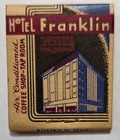 Vintage Hotel Franklin  Full Matchbook  1930s  Unstruck Nos  Des Moines  Iowa