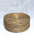 Vintage Wicker Rattan Paper Plate Holders Picnic Camping Wall Decor Lot Of 12