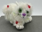 New Meanies Shocking Stuffers  99 Blinky The Cat Bean Bag Plush 5  White Vintage