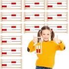 12 Pcs Mini 20-bead Wooden Rekenrek Abacus 2-row Counting Rack Educational Toys