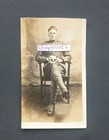 1910s Wwi Soldier Holding Skull Rppc Macabre Military Studio Portrait Oddity